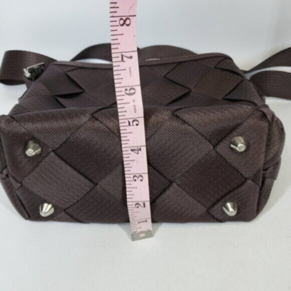 MaggieBags Brown Seatbelt Crossbody Bag Everyday Unique Recycled - Picture 14 of 16